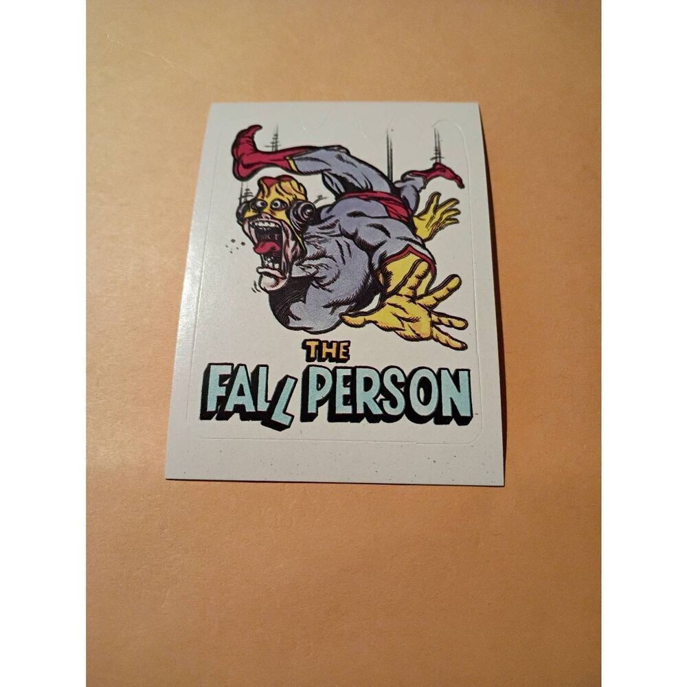 1983 General Mills Zero Hero Trading Card Sticker Vintage #50 Fall Person